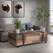 Couchtisch >FOBYA< rollbar, Schublade, in Old – Wood Vintage  - 110x35,6x60,2cm (BxHxT)