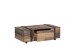 Couchtisch >FOBYA< rollbar, Schublade, in Old – Wood Vintage  - 110x35,6x60,2cm (BxHxT)