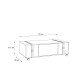 Couchtisch >FOBYA< rollbar, Schublade, in Old – Wood Vintage  - 110x35,6x60,2cm (BxHxT)
