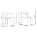 Eckschreibtisch >ERIADU< 8 Fächer, 1 Tür, Sonoma Eiche / Weiss - 173x152x116cm (BxHxT)