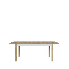 Kulissentisch >SAITAMA< ausziehbar bis 207cm, Eiche / Secret grey - 160,4/207x76,6x90cm BxHxT