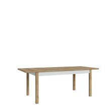 Kulissentisch >SAITAMA< ausziehbar bis 207cm, Eiche / Secret grey - 160,4/207x76,6x90cm BxHxT