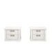 Nachttisch >KASHMIR< (2er-Set) in Pinie Weiss - 67,2x48,9x45,1cm (BxHxT)