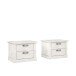 Nachttisch >KASHMIR< (2er-Set) in Pinie Weiss - 67,2x48,9x45,1cm (BxHxT)
