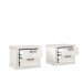 Nachttisch >KASHMIR< (2er-Set) in Pinie Weiss - 67,2x48,9x45,1cm (BxHxT)