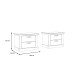 Nachttisch >KASHMIR< (2er-Set) in Pinie Weiss - 67,2x48,9x45,1cm (BxHxT)