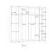 Kleiderschrank >KALIXTUS< Old – Wood Vintage  / Betonoptik Dunkelgrau - 200x190x61cm (B/H/T)