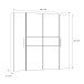 Kleiderschrank >KALIXTUS< Old – Wood Vintage  / Betonoptik Dunkelgrau - 200x190x61cm (B/H/T)