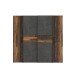 Kleiderschrank >KALIXTUS< Old – Wood Vintage  / Betonoptik Dunkelgrau - 200x190x61cm (B/H/T)