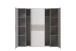 Kleiderschrank >KALIXTUS< 8 Böden, Sandeiche / Weiss - 200,1x190,5x61,6cm (BxHxT)