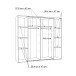 Kleiderschrank >KALIXTUS< 8 Böden, Sandeiche / Weiss - 200,1x190,5x61,6cm (BxHxT)
