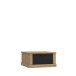 Couchtisch >KASZIMIRO< 1 Schublade, in Waterford Eiche / Schwarz - 85x43,4x85cm (BxHxT)