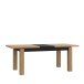 Kulissentisch >KASZIMIRO< ausziehbar bis 206,4cm, Eiche/Schwarz - 160,4/206,4x78,2x90,4cm BxHxT