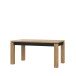 Kulissentisch >KASZIMIRO< ausziehbar bis 206,4cm, Eiche/Schwarz - 160,4/206,4x78,2x90,4cm BxHxT