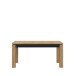 Kulissentisch >KASZIMIRO< ausziehbar bis 206,4cm, Eiche/Schwarz - 160,4/206,4x78,2x90,4cm BxHxT