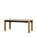 Kulissentisch >KASZIMIRO< ausziehbar bis 226,4cm, Eiche/Schwarz - 180,4/226,4x78,2x90,4cm BxHxT