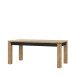 Kulissentisch >KASZIMIRO< ausziehbar bis 226,4cm, Eiche/Schwarz - 180,4/226,4x78,2x90,4cm BxHxT