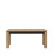Kulissentisch >KASZIMIRO< ausziehbar bis 226,4cm, Eiche/Schwarz - 180,4/226,4x78,2x90,4cm BxHxT