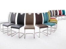 Esszimmerstuhl >Miafle  I< (4er Set) in olive aus Metall - 42x103x55cm (BxHxT)