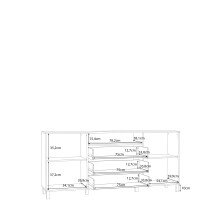 Sideboard >KILLARNEY< Soft-Close, Sand / Mauvella Eiche Dekor - 192,8x87x42cm (BxHxT)