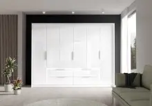 Drehtürenschrank >LUANO< 4 Schubladen, 6...