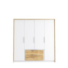 Drehtürenschrank >LUANO< 2 Schubladen, 4...