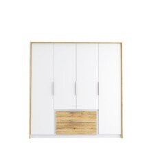 Drehtürenschrank >LUANO< 2 Schubladen, 4...