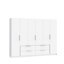 Drehtürenschrank >LUANO< 4 Schubladen, 6...
