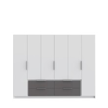 Drehtürenschrank >LUANO< 4 Schubladen, 6...
