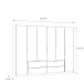 Drehtürenschrank >LUANO< 4 Schubladen, 6 Türen, Wolfram Grau / Weiss - 269,7x210,5x60cm (BxHxT)