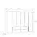 Drehtürenschrank >LUANO< 4 Schubladen, 6 Türen, Wolfram Grau / Weiss - 269,7x210,5x60cm (BxHxT)