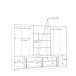 Drehtürenschrank >LUANO< 4 Schubladen, 6 Türen, Wolfram Grau / Weiss - 269,7x210,5x60cm (BxHxT)