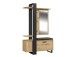 Garderobe >MARACAY< in Artisan Eiche / Schwarz - 119,8x198,2x43cm (BxHxT)