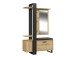 Garderobe >MARACAY< in Artisan Eiche / Schwarz - 119,8x198,2x43cm (BxHxT)