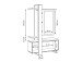 Garderobe >MARACAY< in Artisan Eiche / Schwarz - 119,8x198,2x43cm (BxHxT)