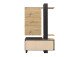 Garderobe >MARACAY< in Artisan Eiche / Schwarz - 119,8x198,2x43cm (BxHxT)