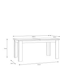 Kulissentisch >NEPAL< ausziehbar bis 206,6cm, Bramberg Fichte - 160/206,6x75x90cm (BxHxT)