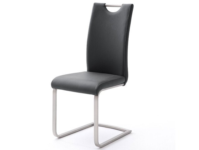 Esszimmerstuhl >Miafle  I< (4er Set) in Schwarz aus Metall - 42x103x55cm (BxHxT)