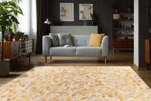 Teppich >Lavin< in Gold, 100% Leder - 230x160cm (LxB)