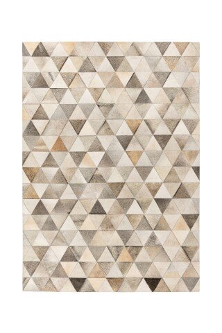 Teppich >Lavin< in Grau, 100% Leder - 170x120cm (LxB)