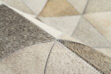 Teppich >Lavin< in Grau, 100% Leder - 230x160cm (LxB)
