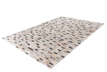 Teppich >Lavin< in Schwarz / Multi, 100% Leder - 150x80cm (LxB)
