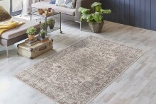 Teppich >Perry< in Beige, 75% Baumwolle / 25% Polyester - 170x120cm (LxB)