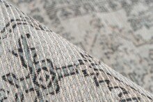 Teppich >Perry< in Grün / Taupe, 75% Baumwolle / 25% Polyester - 230x160cm (LxB)