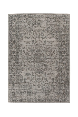 Teppich >Perry< in Grün / Taupe, 75% Baumwolle / 25% Polyester - 150x80cm (LxB)