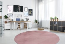 Teppich >Rabbit< in Lila, 100% Polyester - 160x160cm (LxB)