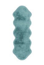 Teppich >Rabbit Double< in Türkis, 100% Polyester - 180x60cm (LxB)
