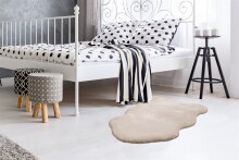 Teppich >Rabbit Sheepskin< in Creme, 100% Polyester - 90x60cm (LxB)