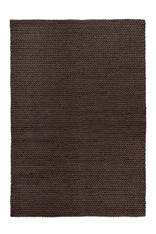 Teppich >Robbie< in Braun, 100% Wolle - 150x80cm (LxB)