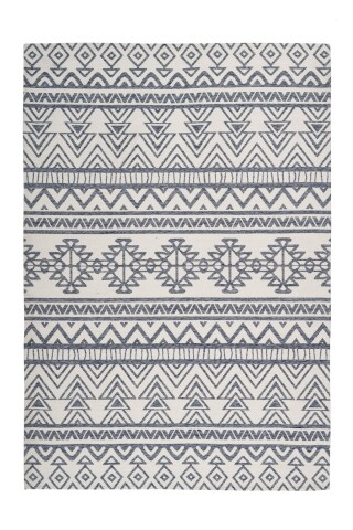 Teppich >Yoga< in Anthrazit / Elfenbein, 100% Polyester - 150x80cm (LxB)